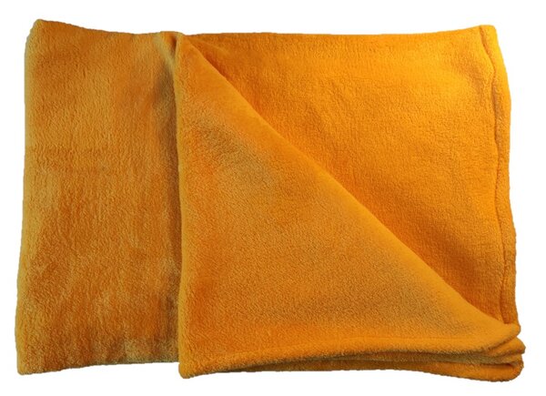 Deka coral fleece - žlutá - 120 x 150 cm