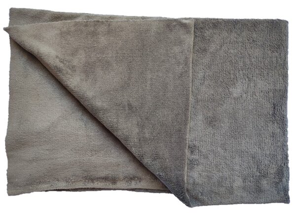 Deka coral fleece - hnědošedá - 120 x 150 cm