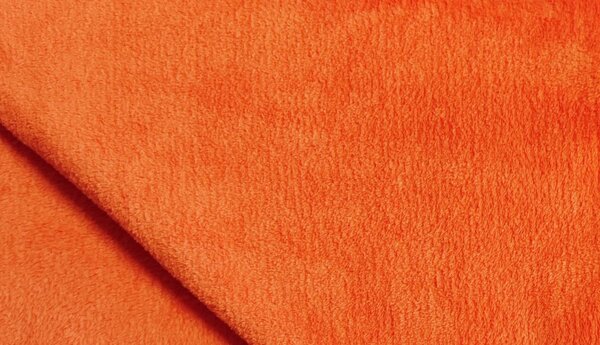 Deka flanel fleece - oranžová - 120 x 150 cm