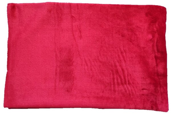 Deka flanel fleece - vínová - 120 x 150 cm