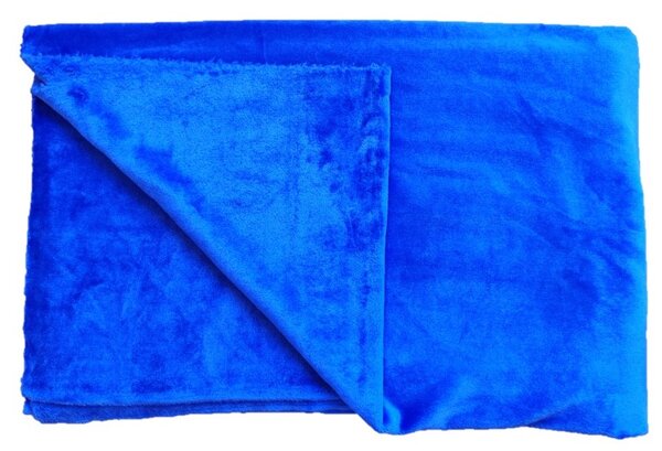 Deka flanel fleece - tmavě modrá - 120 x 150 cm