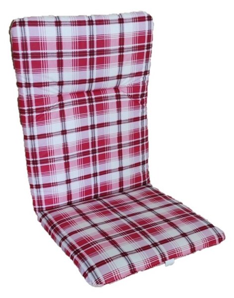 Podsedák na zahradní židli Basic - 100 x 50 - červenobílá kostka - 100 x 50 cm