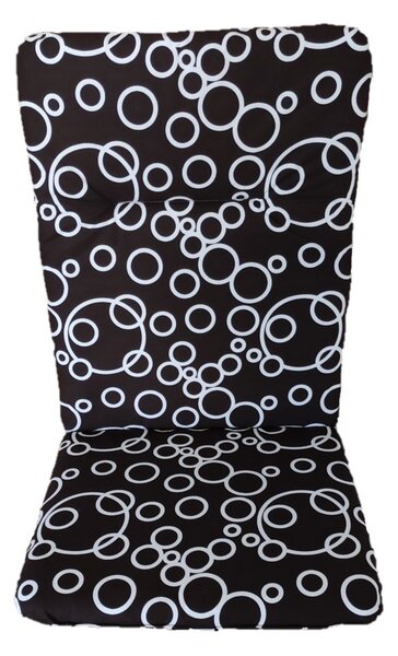 Podsedák na zahradní židli Basic - 100 x 50 - bílé kruhy - 100 x 50 cm