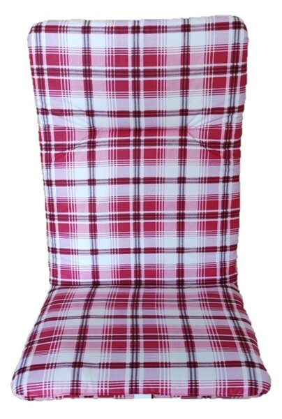 Podsedák na zahradní židli Basic - 100 x 50 - červenobílá kostka - 100 x 50 cm