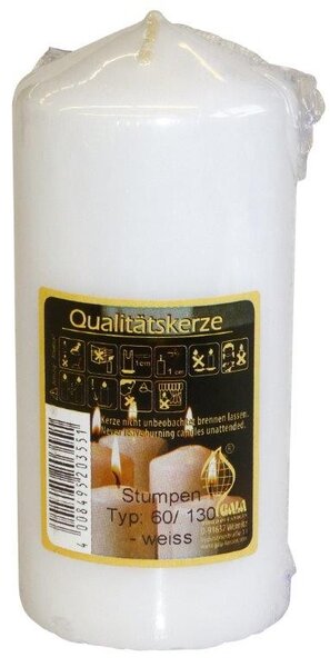 Válcová svíčka bílá 13 cm 9000627