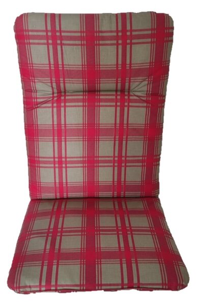 Podsedák na zahradní židli Basic - 100 x 50 - červenošedá kostka - 100 x 50 cm