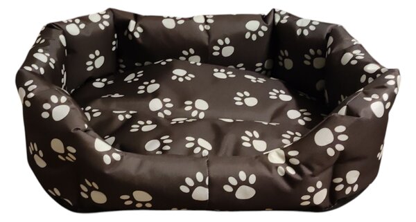 Pelech pro domácí mazlíčky - nepromokavý hnědý nylon s tlapkami 55 x 40 cm