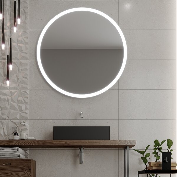 Kulaté zrcadlo do koupelny s LED osvětlením C1 premium