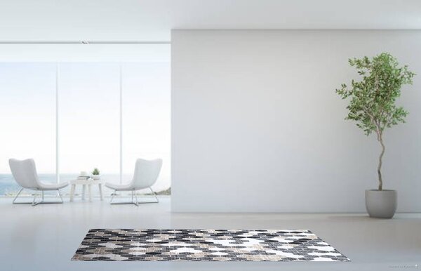 Berfin Dywany, Kusový koberec Lagos 1675 Beige, 80x150, šedá, obývací pokoj