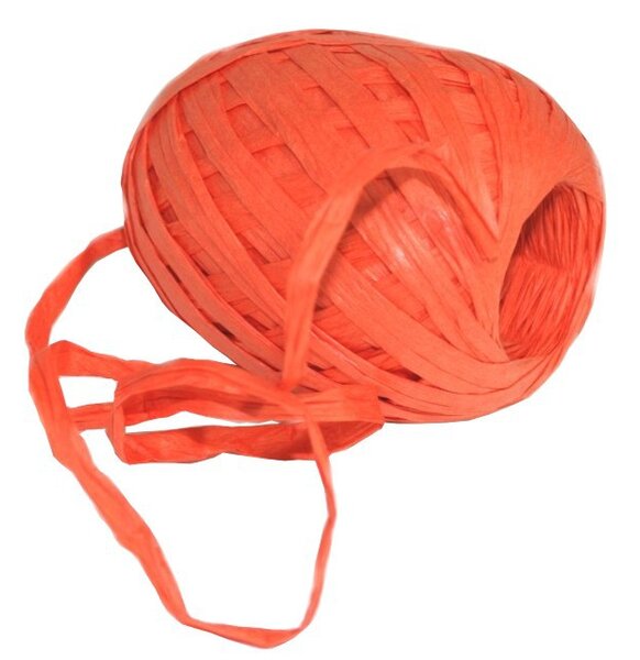 Papírová stuha vázací 30m - Raffia oranžová 7002340