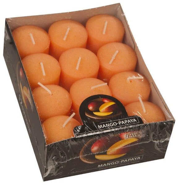Votivní svíčka vůně mango-papaja 6 ks/bal 9000314