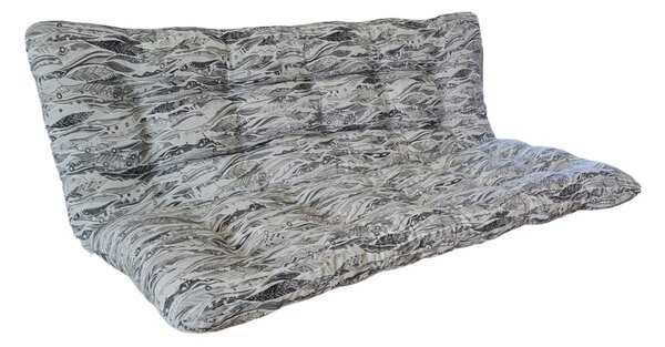 Polstr a opěrka na zahradní houpačku - 120 cm - peříčka - 120 cm