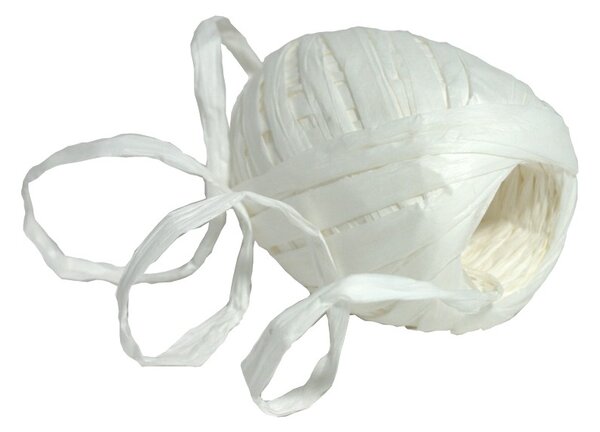 Papírová stuha vázací 30 m - Raffia bílá 7002301
