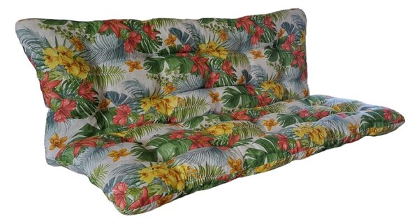 Polstr a opěrka na zahradní houpačku - 120 cm - Honolulu - 120 cm
