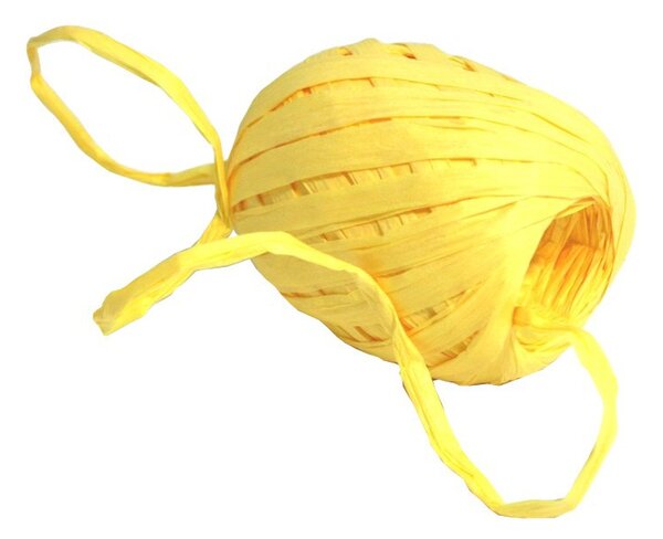 Papírová stuha vázací 30m - Raffia žlutá 7002310