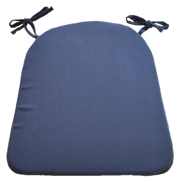 Sedák na židli se šňůrkou - 35 x 40 - tmavě modrý