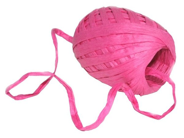 Papírová stuha vázací 30m - Raffia tmavě růžová 25 7002325