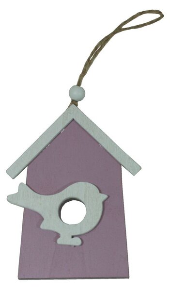 Závěsný domek s ptáčkem 11cm 2001352