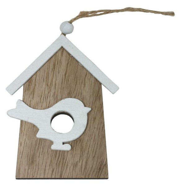 Závěsný domek s ptáčkem 11cm 2001349
