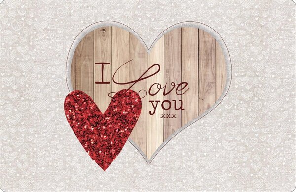 Prostírání plastové I Love You 4ks/bal 1000609