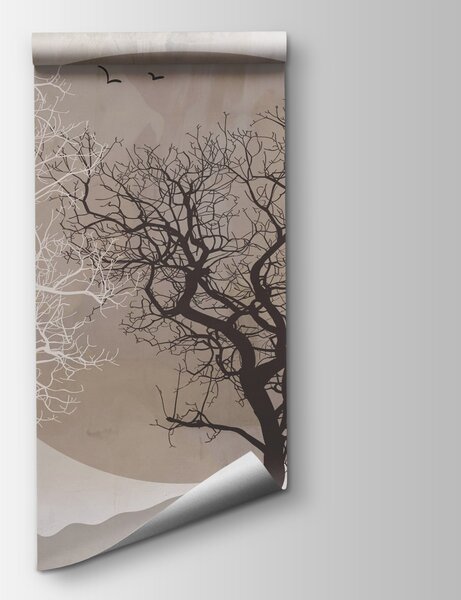 Fototapeta Malba stromů a slunce, Přírodní fototapety, Populární fototapety, t00243 - Tapeko.co.cz