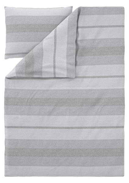 Livarno® Ložní povlečení Renforcé, 140 x 200 cm, 70 x 90 cm (bílá/šedá) (100411520002)