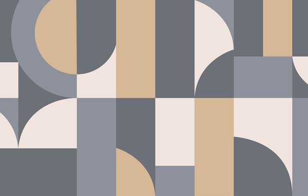 Fototapeta Šedobílý geometrický vzor, Abstraktní fototapety, Populární fototapety, t00247 - Tapeko.co.cz
