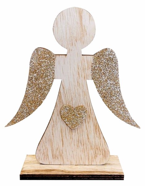 Dekorace anděl zlatý glitr 13 cm 2009277