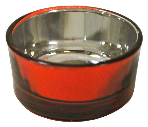 Svícen skleněný XS červený 5 * 3cm 9306052