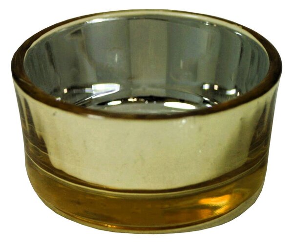Svícen skleněný XS zlatý 5*3cm 9306051