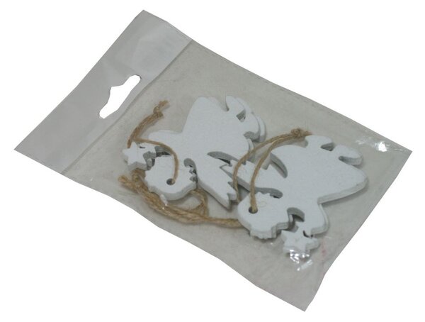 Dekorace závěsná andělé 6 cm - 4 ks 3001406