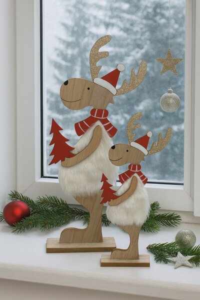 Dekorace sobík v kožíšku 18cm 2009254