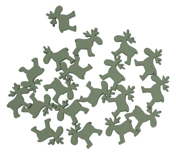 Dekorace dřevěná závěsní sobíci mint 3cm/20 ks 3001914