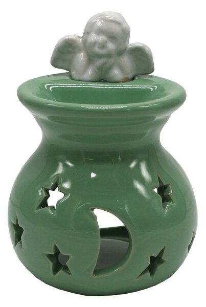 Aroma lampa zelená s andělem 13cm 9001150
