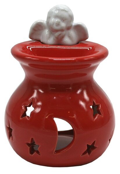 Aroma lampa červená s andělem 13cm 9000333