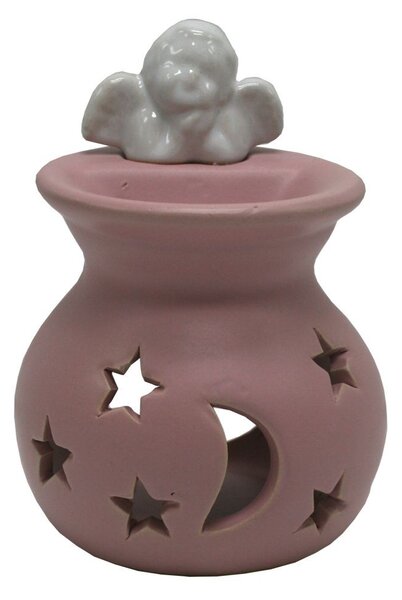 Aroma lampa růžová s andělem 13cm 9000318