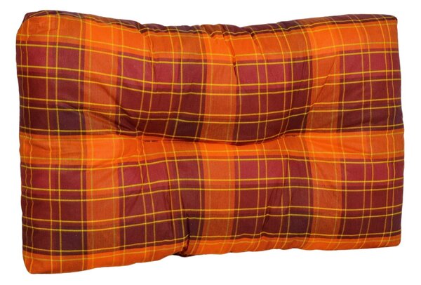 Polštář na paletový nábytek - 60 x 40 cm - oranžovočervená kostka
