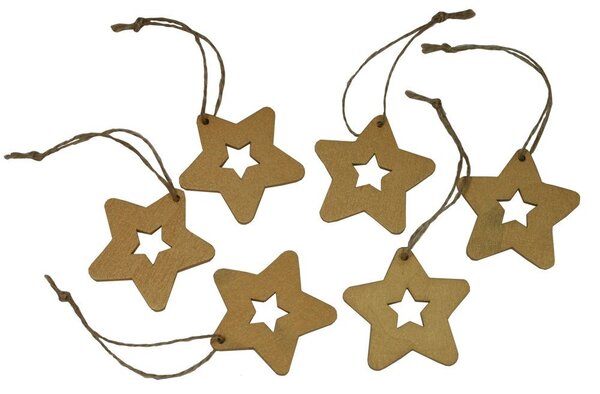 Dekorace závěsná hvězda 5cm/6 ks 3001316