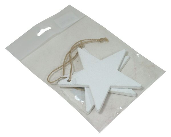 Dekorace závěsné hvězdy 9 cm - 2 ks 3001398