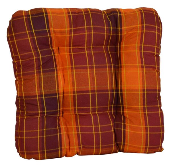 Podsedák na židli foukaný se šňůrkou - 40 x 40 - oranžovočervená kostka - 1 ks
