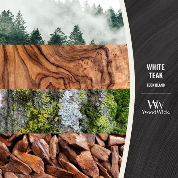Vonná svíčka WoodWick loď, White Teak