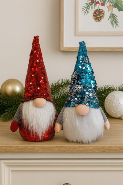 Skřítek modrý glitr 30cm 3000008