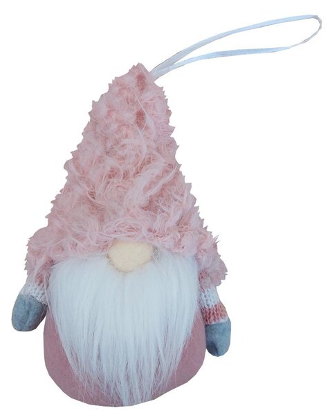 Dekorace skřítek růžový závěsný 17cm 3000056