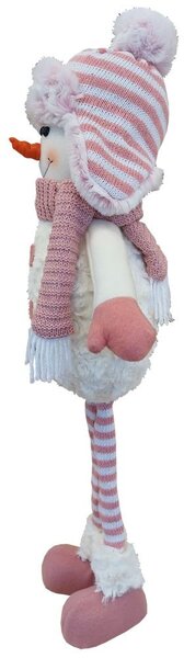 Sněhulák s růžovou ušankou 60cm 3000067