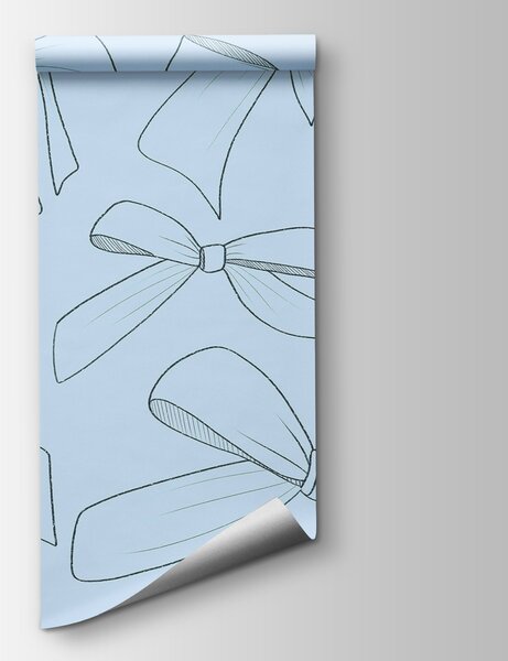 Fototapeta Vzor mašlí na modrém pozadí, Geometrické fototapety, Populární fototapety, t00281v1 - Tapeko.co.cz