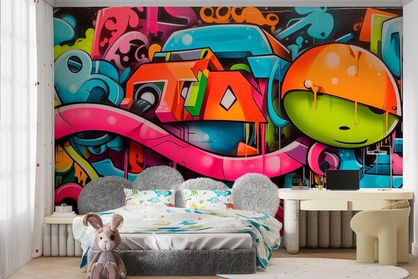 Fototapeta Barevná graffiti překypující kreativitou, Fototapety - Muralas.cz