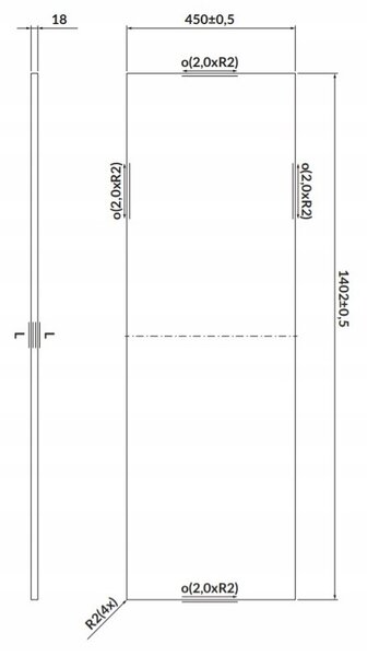 Cersanit Larga, deska na skříňku 140cm, mramor černý, S932-061