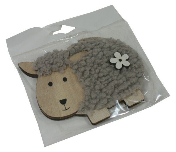 Závěsná ovečka s kytkou 12cm 4000143