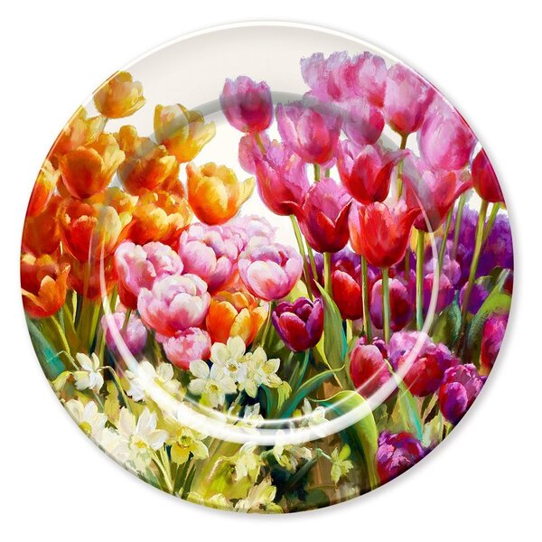 Talíř plechový Barevné tulipány Ø 33 cm 2000328