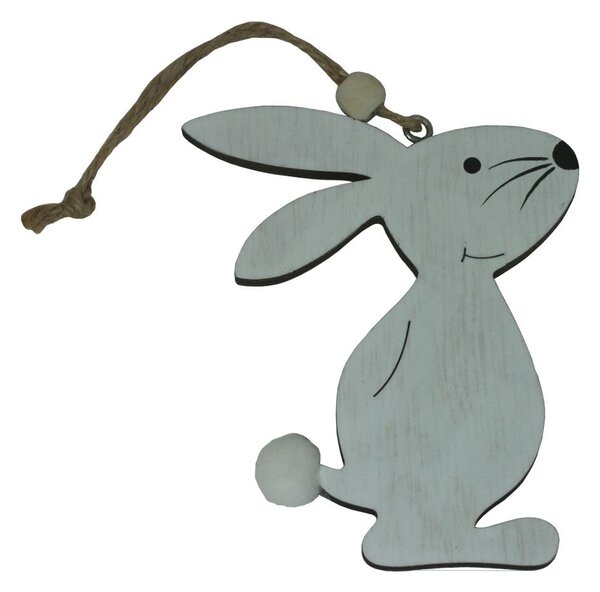 Závěsná dekorace zajíc bílý 11cm 4000140